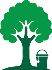 green tree vector illustration
