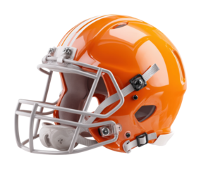 Football helmet display sports equipment isolated on transparent background, png