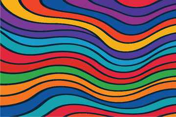 Colorful and Abstract Wavy Patterns Modern and Retro Designs