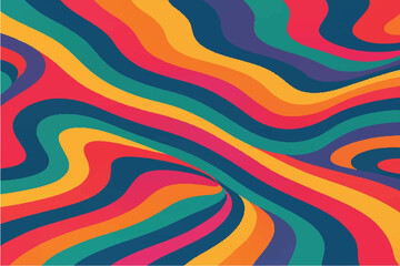 Colorful and Abstract Wavy Patterns Modern and Retro Designs