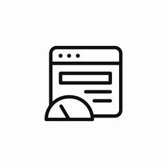 browser speed meter icon sign vector