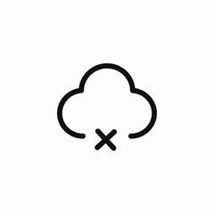 cloud connection error icon sign vector
