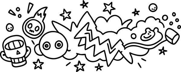 Doodle Art Vector Illustration Creative Icons