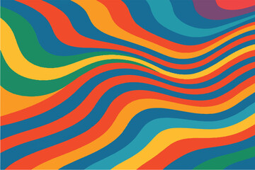 Colorful and Abstract Wavy Patterns Modern and Retro Designs