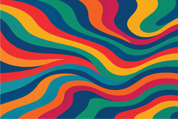 Colorful and Abstract Wavy Patterns Modern and Retro Designs