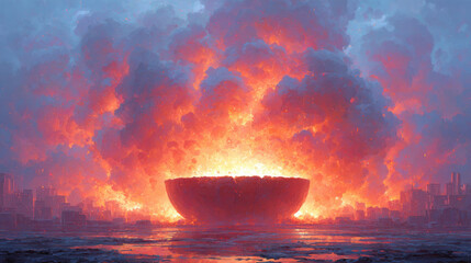 Molten steel is being poured from a large ladle in an industrial setting, showcasing the steel-making process.