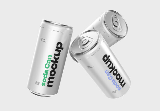 Beverage Soda Can Mockup