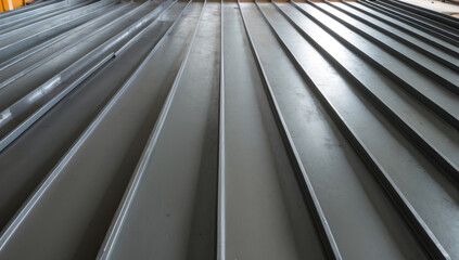 Steel floor background. Full frame view. Durable, industrial surface.