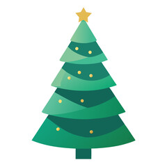 Obraz premium Christmas tree vector illustration 