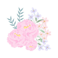 coquette pink Floral Groupings. Vibrant Bouquets and Blooming Gardens