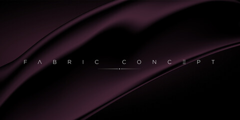 Deep colored luxury textile folds create a minimalist satin texture. Vector abstract background ideal for stylish branding, modern compositions, and premium elegant digital visuals.