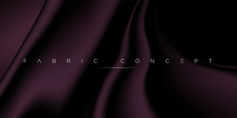 Luxury satin fabric background in dark burgundy hues with soft folds. Minimal vector texture ideal for premium branding, stylish presentations, and elegant abstract digital compositions.