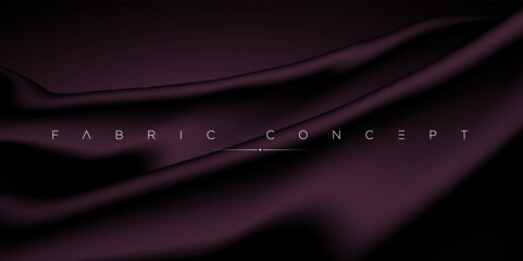 Premium abstract fabric texture with smooth flowing folds in dark hues. Elegant textile background perfect for minimalist branding, stylish compositions, and high-end digital visuals.