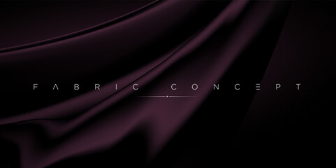 Luxury draped fabric background in dark burgundy tones. Smooth abstract folds create an elegant texture ideal for premium branding, stylish digital visuals, and contemporary designs.
