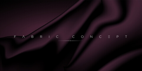 Rich toned fabric folds forming smooth abstract texture. Elegant luxury textile vector background ideal for minimalist branding, stylish compositions, and premium digital presentations.