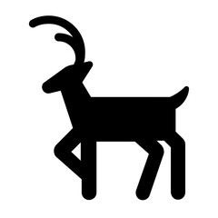deer silhouette vector on a white background