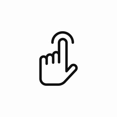 hand tap gesture icon sign vector