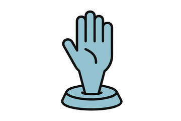 Obraz premium Vector Illustration of Holographic Hand Icon