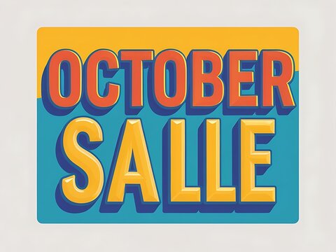 October sale graphic design.