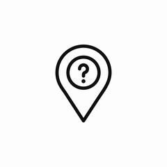 location question pin icon sign vector