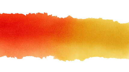 Obraz premium vibrant watercolor blend of red and yellow isolated on white background