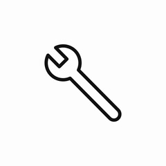metal tool wrench icon sign vector