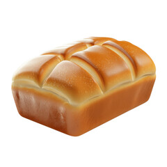 Freshly baked loaf of bread presented in a bakery setting with a warm golden crust and soft texture on transparent background