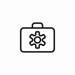 Fototapeta premium tool box gear icon sign vector