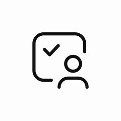 user check icon icon sign vector