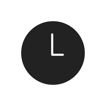 time icon, vector illustration, simple image, minimalistic, black image