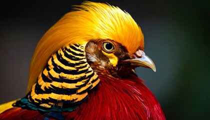 Close-up of a golden pheasant