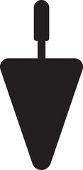 Trowel Silhouette in Black | Construction Hand Tool Icon