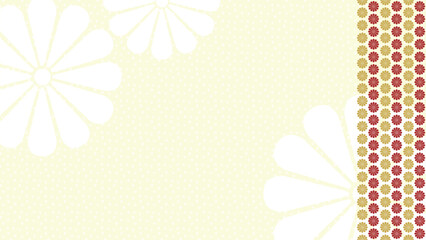 高貴な菊柄の背景フレームイラスト素材