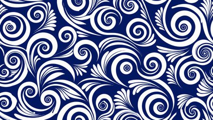 Swirls Ornament dark blue colors backgrounds for floral wallpapers the bedroom, patterned fills, webs pages, surface textures.backgrounds, ornate, textured, abstract, illustration, modern, blue, 