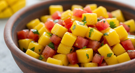 Mango Salsa with Tomatoes and Cilantro