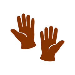 Obraz premium Wearing Brown Gloves to Protect Hands