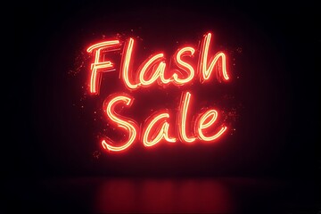 Flash Sale Neon Text on Black