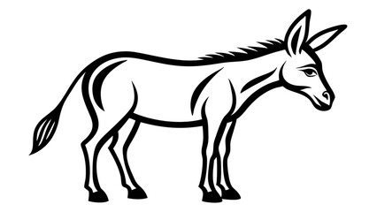 Onager Standing Animal Vector Art for Zoology and Nature Themes