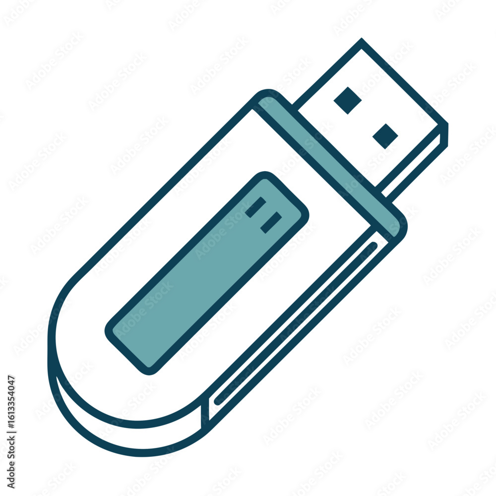 Poster usb flash drive compact memory device vector for electronics