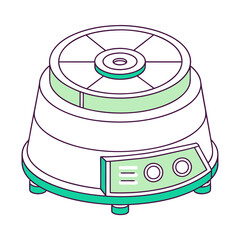 Modern Centrifuge Lab Machine Vector Illustration