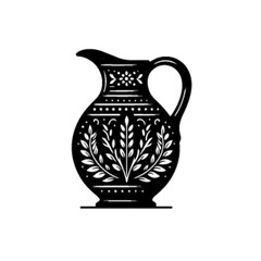 Decorative Clay Jug 14 Vector Design