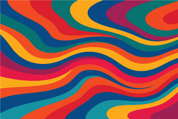 Colorful and Abstract Wavy Patterns Modern and Retro Designs