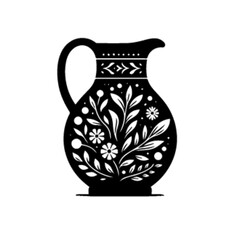 Handcrafted Pottery Jug 15 Vector Illustration