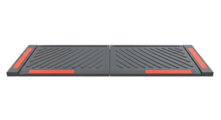 Isolated portable parking mat designed for temporary vehicle placement and safety
