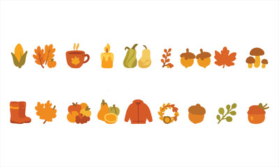 Autumn set vector