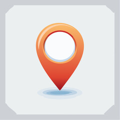 シンプルな目的地アイコンベクター素材