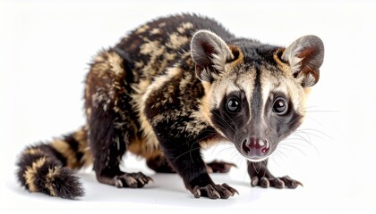 Obraz premium a photo shot of a racoon isolated on white background