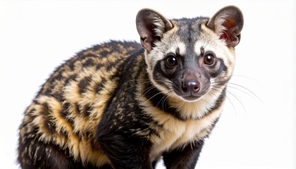 Obraz premium a photo shot of a racoon isolated on white background