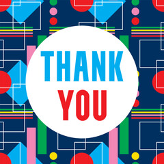 thank you lettering. vector illustration