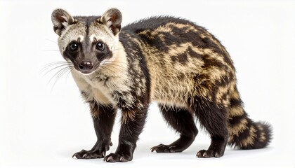 Fototapeta premium photo close-up of raccoons, isolated in white background